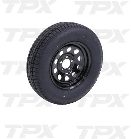Black Mod 5 on 5 with Ranier 205/75 R15D 8 ply Tire