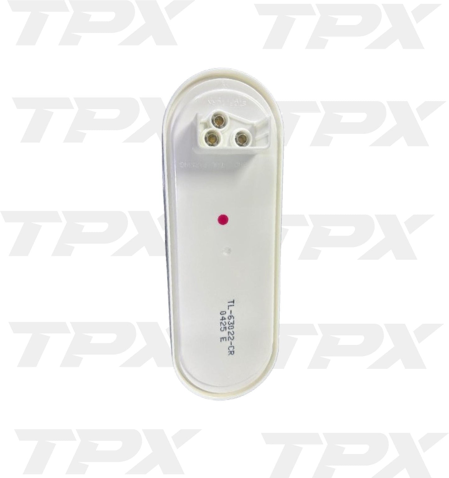 6" Oval LED Light Clear Red