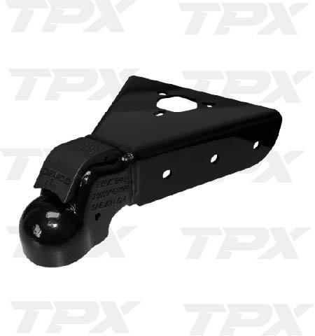 CPLR, 2 BALL, A-FRAME, 10K CAST EZ LATCH W/CHN ANCHOR, BLACK