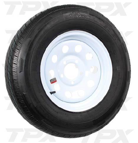 WHITE SPOKE  5on4.5 WITH 205/75R14C Rainier Tire